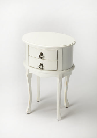 Butler Whitley Cottage White Oval Side Table