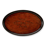 Butler Hamlet Traditional Red & Black Painted Oval Cocktail Table