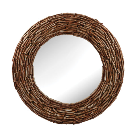 Round Twig Mirror