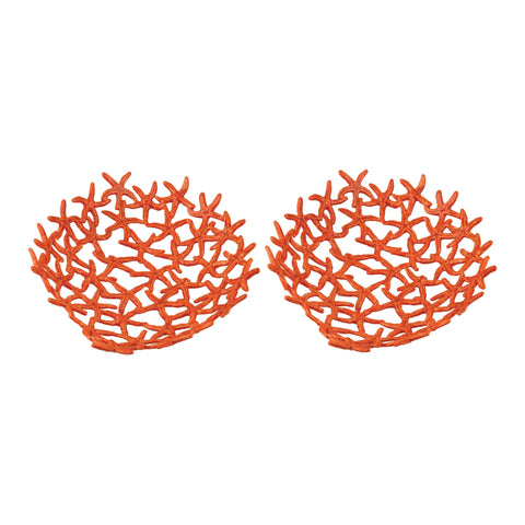 Hand Forged Orange Starfish Bowl