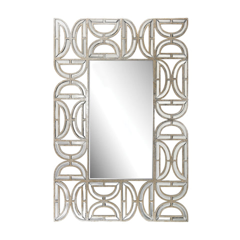 Rectangular Wall Mirror With D Pattern Frame
