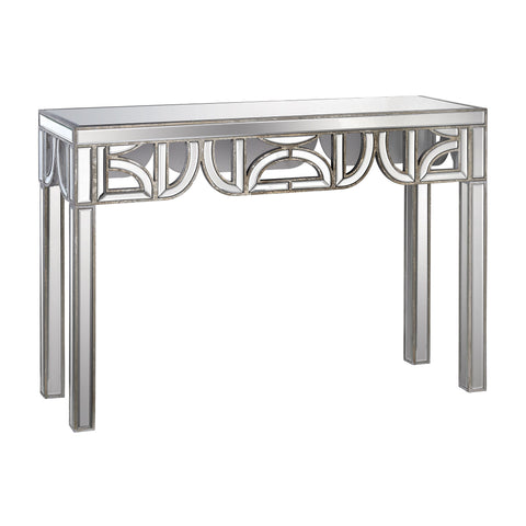 Mirrored Console With D Shape Detailing