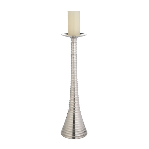 Silver Bugle Candleholder - Lg 