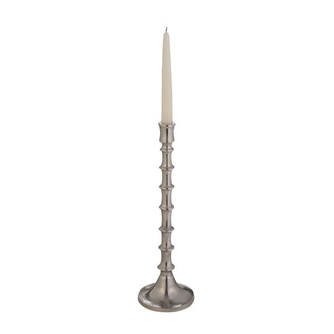Silver Bamboo Candleholder - Sm 