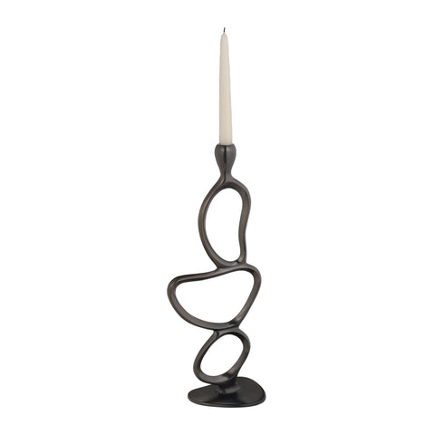 Gunmetal Hoop Candleholder 