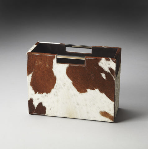 Butler San Angelo Hair-On-Hide Magazine Rack