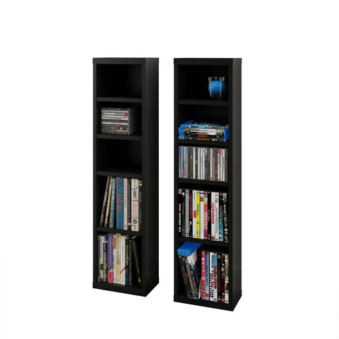 Sereni-T CD/DVD Towers (2) 211006 from Nexera, Black
