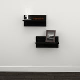 Sereni-T Floating Shelves (2) 211106 from Nexera, Black
