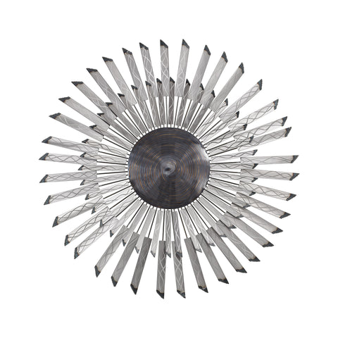 Phantom Wall Decor In Petroleum Swirl And Gloss Aluminum