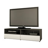Nexera 220133 60-inch Allure TV Stand, White and Ebony