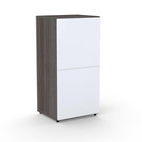 Nexera 221233 Allure 1-Door Bookcase, Ebony and White