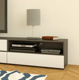 Nexera 221433 Allure 36-inch TV Stand, Ebony and White