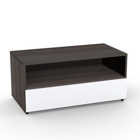 Nexera 221433 Allure 36-inch TV Stand, Ebony and White