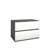 Nexera 222233 Night Stand, Ebony and White