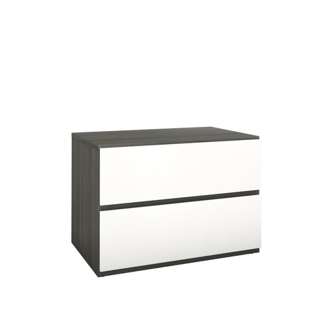 Nexera 222233 Night Stand, Ebony and White
