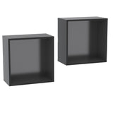 Nexera Wall Shelves 222506, Set of 2, Black