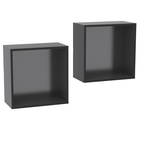 Nexera Wall Shelves 222506, Set of 2, Black