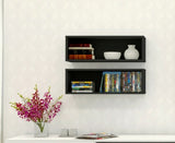 Nexera Wall Shelves 223506, Set of 2, Black