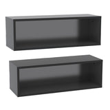 Nexera Wall Shelves 223506, Set of 2, Black