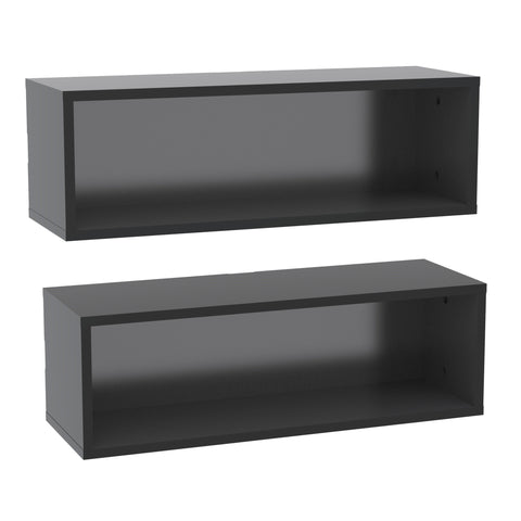 Nexera Wall Shelves 223506, Set of 2, Black