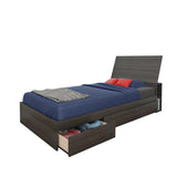Nexera 223930 Allure Twin Size Storage Bed, Ebony