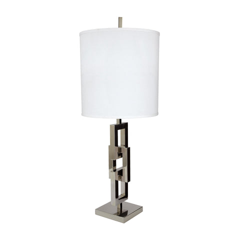 Chain Link Table Lamp With White Shade
