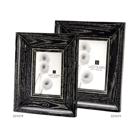 Cerused Black Convex Frame - 4 X 6