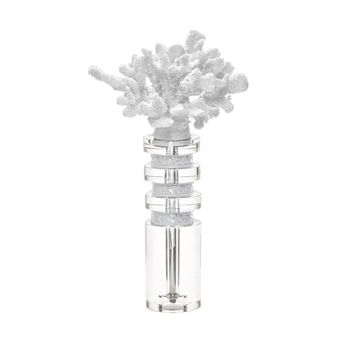 White Coral And Crystal Stand