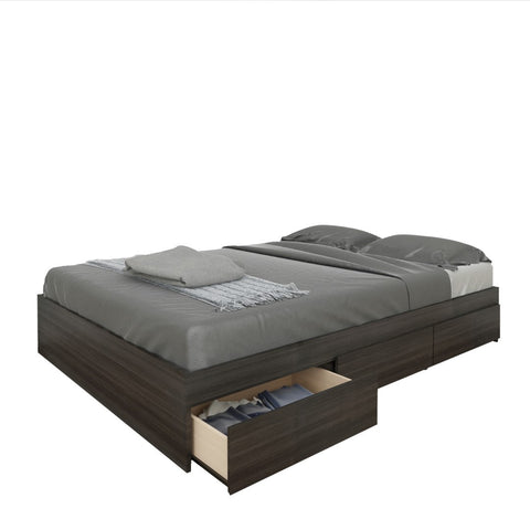 Nexera 225430 Allure Full Size Storage Bed, Ebony