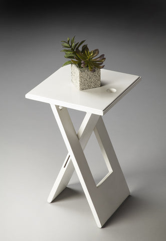 Butler Hammond White Folding Table