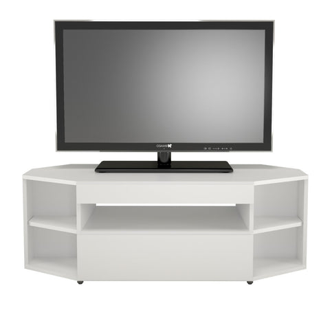 Nexera 226103 Blvd Corner TV Stand, White