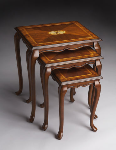 Butler Thatcher Olive Ash Burl Nest Of Tables