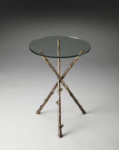 Butler Alpine Glass And Metal Accent Table