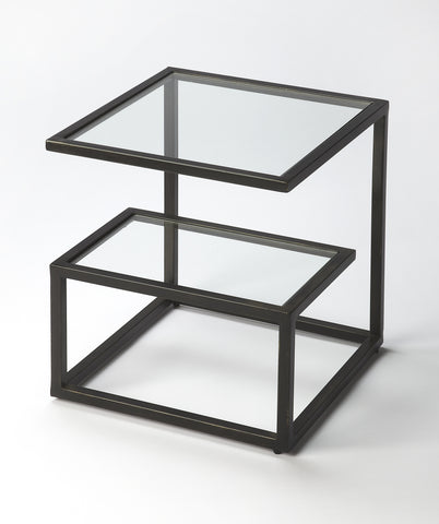 Butler Mallory Black Metal & Glass Bunching Table