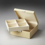 Butler Lido Cream Leather Storage Case