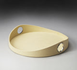 Butler Lido Cream Leather Serving Tray