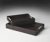 Butler Lido Brown Leather Serving Tray
