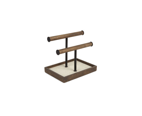 Pillar Accessory Stand Black/Walnut