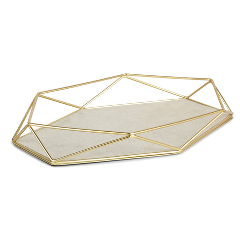 Prisma Jewelry Tray Matte Brass