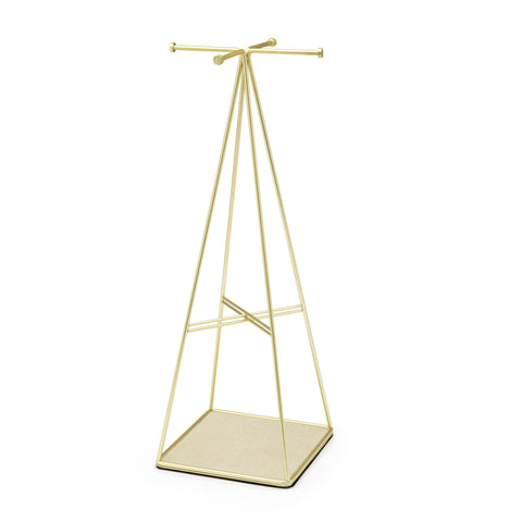 Prisma Jewelry Stand Matte Brass