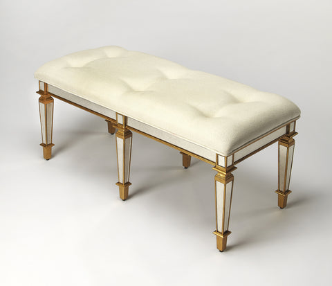 Butler Celeste Mirror & Gold Bench