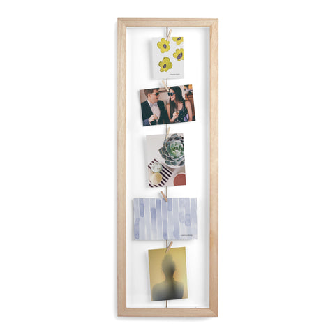 Clothesline Flip Photo Display Natural