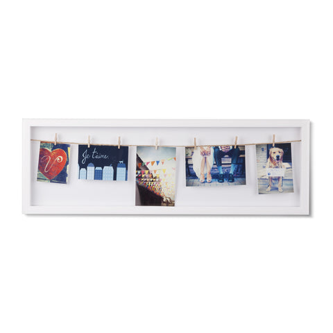 Clothesline Flip Photo Display White