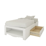 Nexera 317903 1-Drawer Twin Size Storage Bed, White