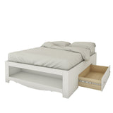 Nexera 318403 1-Drawer Full Size Storage Bed, White