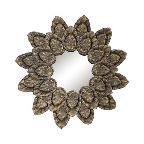 Metallic Petal Sourround Mirror