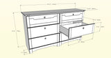 Dixon 6-Drawer Double Dresser 320617 from Nexera
