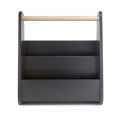 Gazette Magazine Rack Black/Natural