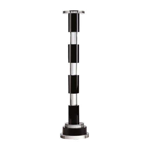 Black And Clear Crystal Rod Candleholder 