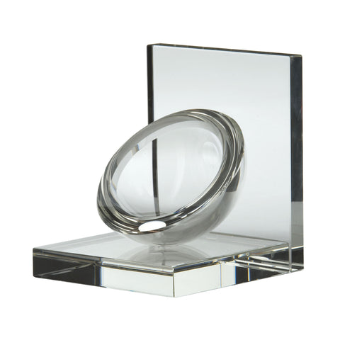Crystal Sphere Bookends - Set Of 2